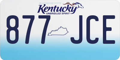 KY license plate 877JCE