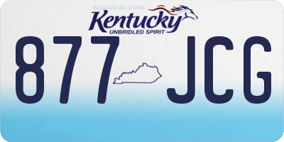 KY license plate 877JCG