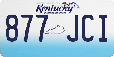 KY license plate 877JCI