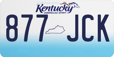 KY license plate 877JCK