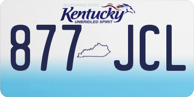 KY license plate 877JCL