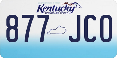 KY license plate 877JCO