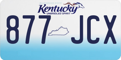 KY license plate 877JCX