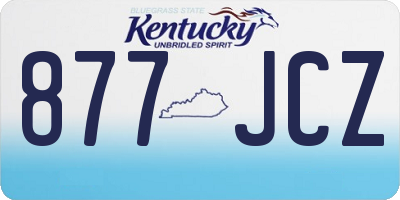 KY license plate 877JCZ