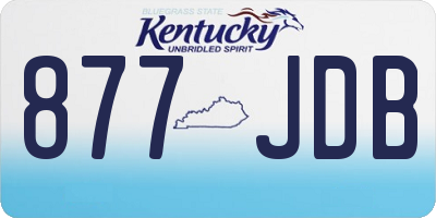 KY license plate 877JDB