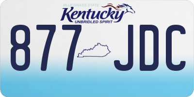 KY license plate 877JDC