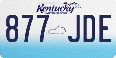 KY license plate 877JDE