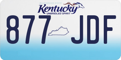 KY license plate 877JDF