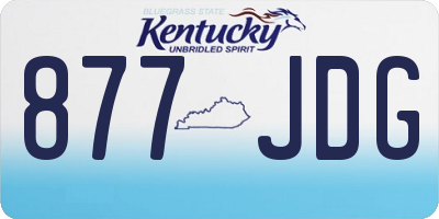 KY license plate 877JDG