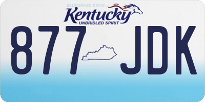 KY license plate 877JDK