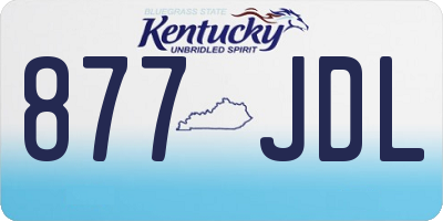 KY license plate 877JDL