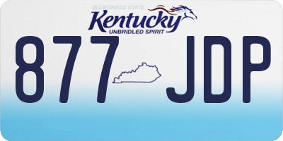 KY license plate 877JDP