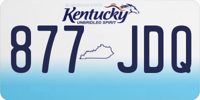 KY license plate 877JDQ