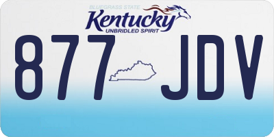 KY license plate 877JDV