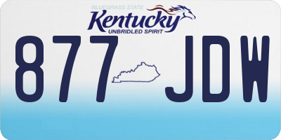 KY license plate 877JDW