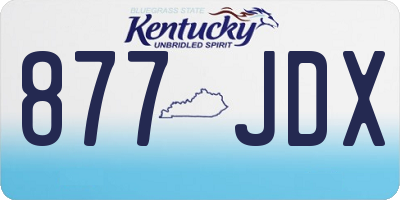 KY license plate 877JDX
