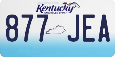 KY license plate 877JEA