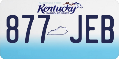 KY license plate 877JEB