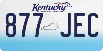 KY license plate 877JEC