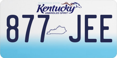 KY license plate 877JEE