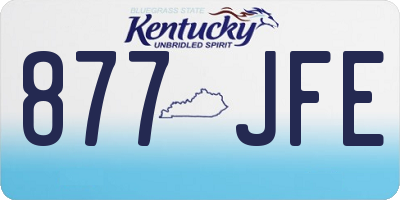 KY license plate 877JFE