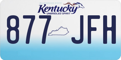 KY license plate 877JFH
