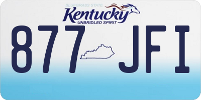 KY license plate 877JFI