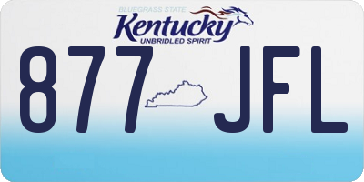 KY license plate 877JFL