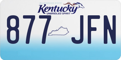 KY license plate 877JFN