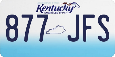 KY license plate 877JFS
