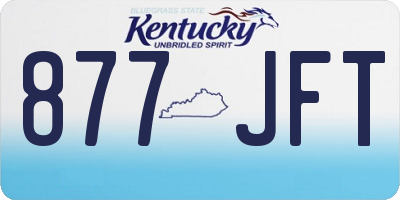 KY license plate 877JFT