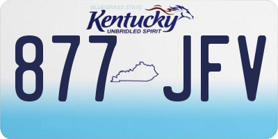 KY license plate 877JFV