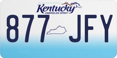 KY license plate 877JFY
