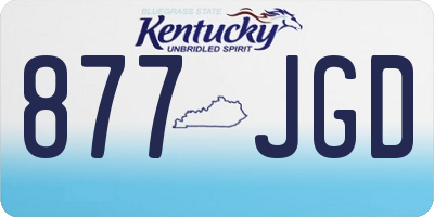 KY license plate 877JGD