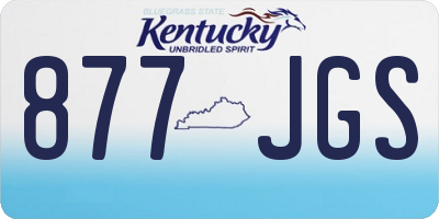 KY license plate 877JGS