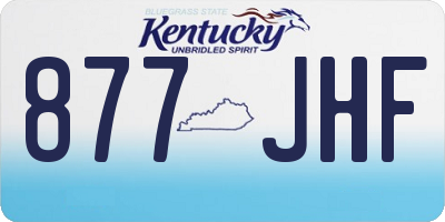 KY license plate 877JHF