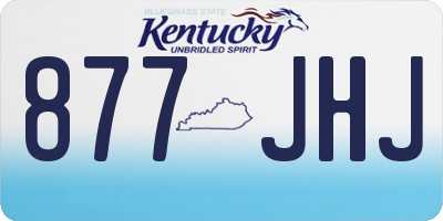 KY license plate 877JHJ