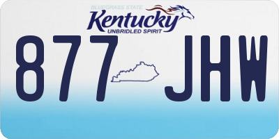 KY license plate 877JHW