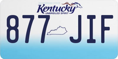 KY license plate 877JIF