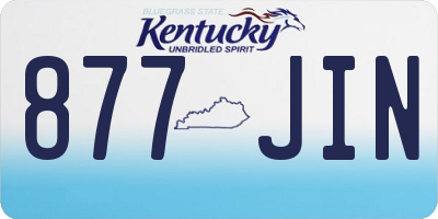 KY license plate 877JIN