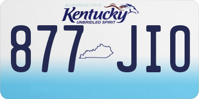 KY license plate 877JIO