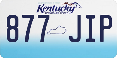 KY license plate 877JIP