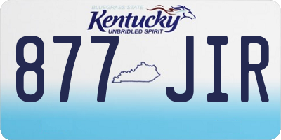 KY license plate 877JIR