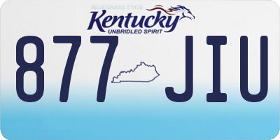 KY license plate 877JIU