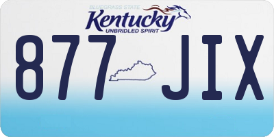 KY license plate 877JIX