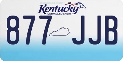 KY license plate 877JJB