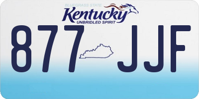 KY license plate 877JJF