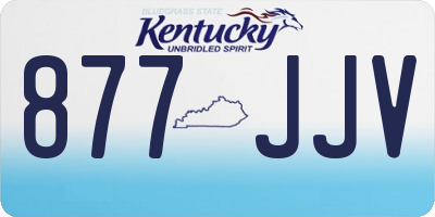 KY license plate 877JJV