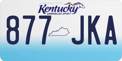 KY license plate 877JKA