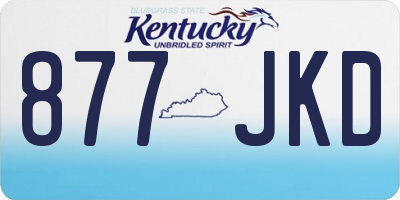 KY license plate 877JKD
